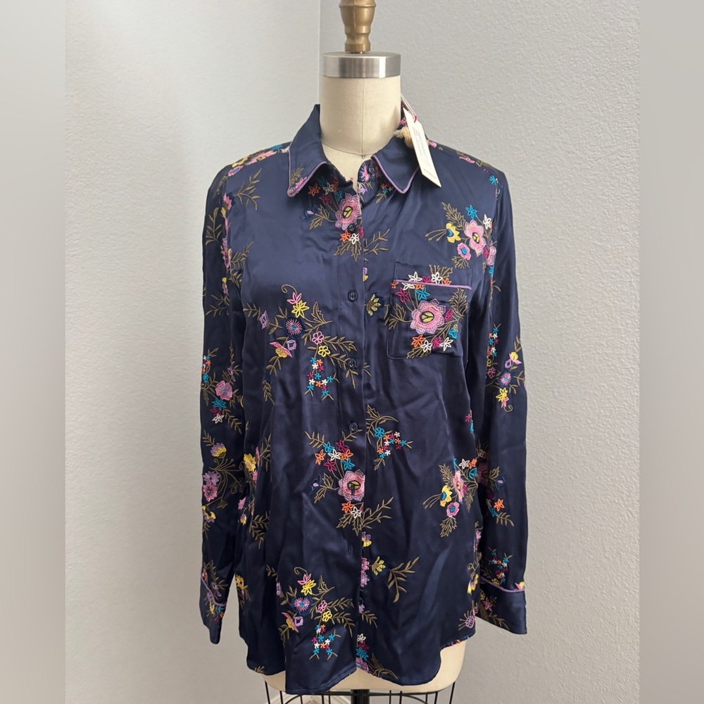Johnny Was Embroidered Pajama Set - Picture 2 of 8